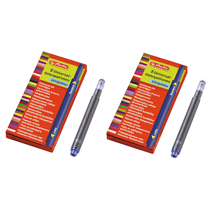 Artikelbild für herlitz Tintenpatronen für Füller 10412070 königsblau, 2x 5 St., Artikelnummer 495358