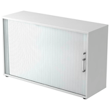 Artikelbild 1 für HAMMERBACHER 1732S Rollladenschrank weiß, silber 1 Fachboden 120,0 x 40,0 x 74,8 cm, Artikelnummer 861258