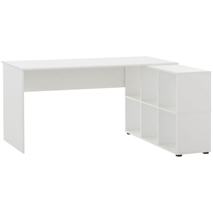 Artikelbild für MÖBELPARTNER 400 Schreibtisch weiß rechteckig, Wangen-Gestell weiß 150,0 x 65,0 cm, Artikelnummer 773982