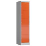 Artikelbild 1 für ClassiX Schließfachschrank feuerrot, lichtgrau X-523514, 5 Schließfächer 41,5 x 50,0 x 180,0 cm, Artikelnummer 188658