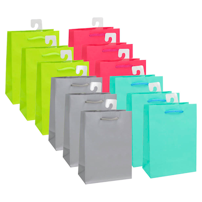 Artikelbild für Idena Geschenktüten Uni farbsortiert 25,0 x 35,0 cm, 12 St., Artikelnummer 677037
