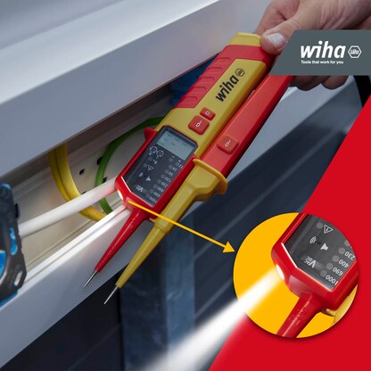 Artikelbild 7 für Wiha Zweipoliger Spannungs- und Durchgangsprüfer 45217, 0,5 - 1.000 V AC, CAT IV, Artikelnummer 717787