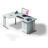 Artikelbild 1 für HAMMERBACHER Prokura Büromöbel-Set lichtgrau, Artikelnummer 841932