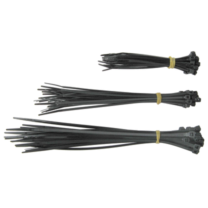 Artikelbild für CON:P Kabelbinder-Set schwarz 25x 100,0, 25x 160,0, 25x 190,0 mm x 2,5 mm, 75 St., Artikelnummer 260625