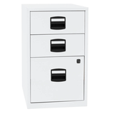 Artikelbild 1 für BISLEY Home Standcontainer verkehrsweiß 3 Auszüge Kunststoff-Muldengriff schwarz 41,3 x 40,0 x 67,2 cm, Artikelnummer 263121