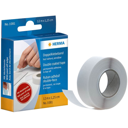 Artikelbild für HERMA doppelseitiges Klebeband 12,0 mm x 12,0 m, 1 Rolle, Artikelnummer 817344