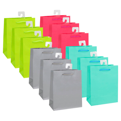 Artikelbild für Idena Geschenktüten Uni farbsortiert 18,0 x 23,0 cm, 12 St., Artikelnummer 677167