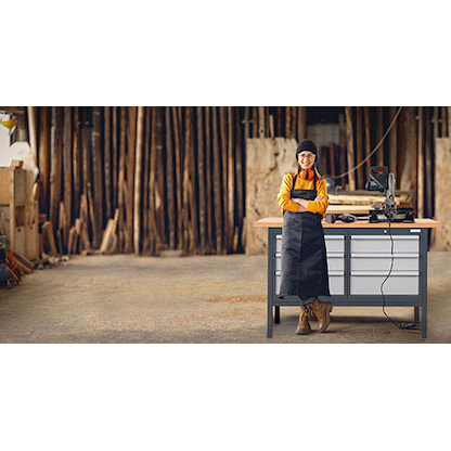 Artikelbild 2 für Simplaflex® Systemeinrichter Werkbank C-Line anthrazit, RAL 7016, lichtgrau, RAL 7035 8 Schubladen 150,0 x 60,0 x 96,0 cm, Artikelnummer 683967