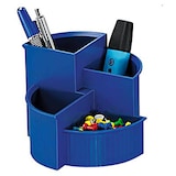 Artikelbild 1 für helit Stiftehalter Linear blau Kunststoff 4 Fächer 14,0 x 14,0 x 10,0 cm, Artikelnummer 807602