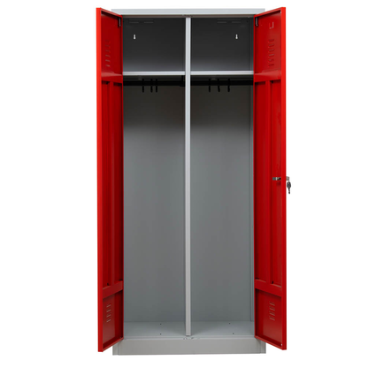 Artikelbild für Gürkan Spind lichtgrau, feuerrot 103930, 1 Schließfach 80,0 x 50,0 x 180,0 cm, Artikelnummer 560286