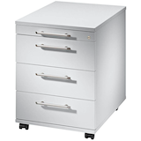 Artikelbild 1 für HAMMERBACHER Orbis Rollcontainer lichtgrau 4 Auszüge 42,8 x 58,0 x 59,0 cm, Artikelnummer 470278