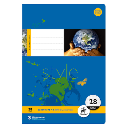 Artikelbild 2 für Staufen® Schulheft Style Lineatur 28 kariert DIN A4 Innen- und Außenrand, 16 Blatt, 1 St., Artikelnummer 134914