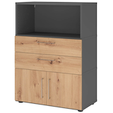 Artikelbild 1 für HAMMERBACHER Regalschrank FlexWall, VFW38K1KG/G/R/BS grafit, asteiche 80,0 x 40,0 x 109,8 cm, 1 St., Artikelnummer 950281