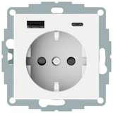 Artikelbild 1 für MERTEN Steckdose mit USB-Anschluss, 1 St., Artikelnummer 176509