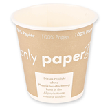 Artikelbild 1 für NATURE Star Einweg-Kaffeebecher Only Paper braun, weiß 150 ml, 50 St., Artikelnummer 473763