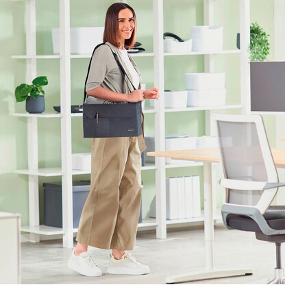 Artikelbild 6 für LEITZ Laptoptasche Desk Sharing kompakt Stoff samtgrau 65760089 bis 35,6 cm (14 Zoll), Artikelnummer 507416