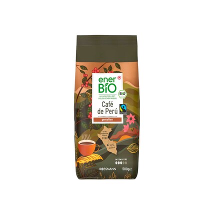 Artikelbild für enerBiO Caffè de Perú Bio-Kaffee, gemahlen, Arabicabohnen kräftig, 500,0 g, Artikelnummer 640009