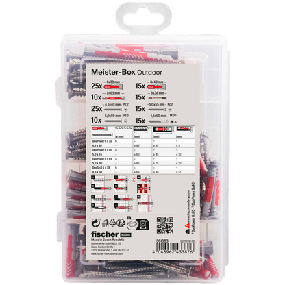 Artikelbild 3 für fischer Meister-Box Outdoor 561385 Dübel- und Schrauben-Sortiment, 130-teilig, Artikelnummer 480428