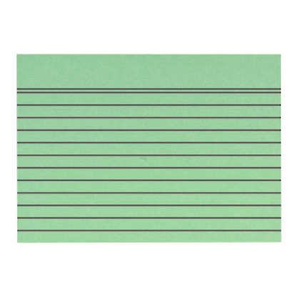Artikelbild für Karteikarten DIN A6 grün liniert, 100 St., Artikelnummer 432401