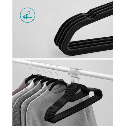 Artikelbild 3 für SONGMICS Kleiderbügel schwarz, 50 St., Artikelnummer 263059