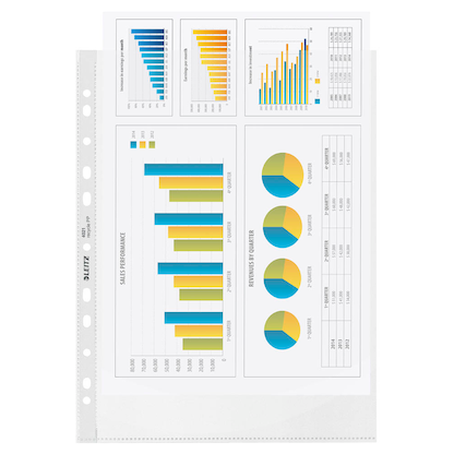 Artikelbild 4 für LEITZ Prospekthüllen recycle 4021 Maxi DIN A4 transparent genarbt 0,10 mm, 25 St., Artikelnummer 304497