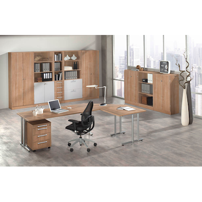 Artikelbild 5 für HAMMERBACHER Aktenregal 6500 nussbaum 80,0 x 40,0 x 127,0 cm, 1 St., Artikelnummer 864429