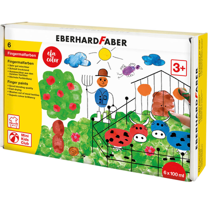 Artikelbild 2 für EBERHARD FABER EFA Color Fingerfarben farbsortiert 6x 100,0 ml, 6 St., Artikelnummer 419434