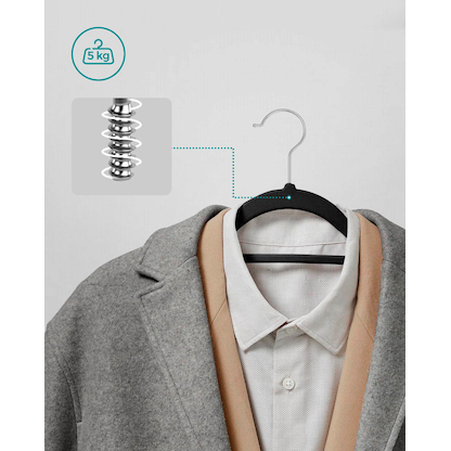 Artikelbild 5 für SONGMICS Kleiderbügel schwarz, 50 St., Artikelnummer 263059