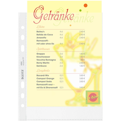 Artikelbild 7 für LEITZ Prospekthüllen recycle 4002 DIN A5 transparent genarbt 0,10 mm, 25 St., Artikelnummer 304453