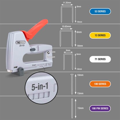 Artikelbild 3 für TACWISE™ Handtacker/-nagler Z-CT Heavy Duty silber / orange, 1 St., Artikelnummer 584579