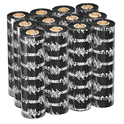 Artikelbild für ZEBRA 2300 schwarz Thermo-Druckfolien, 12 Rollen, Artikelnummer 621298