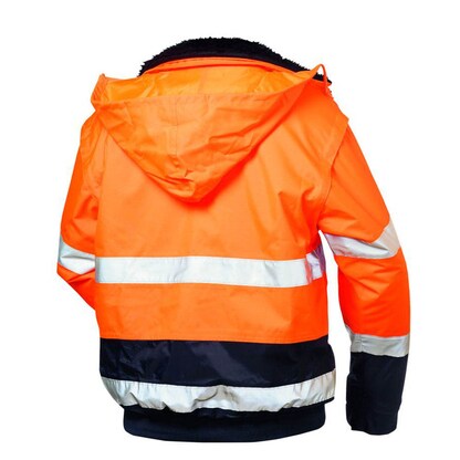 Artikelbild 2 für elysee® unisex Warnjacke VOLKER orange, marine Größe 3XL, Artikelnummer 746646