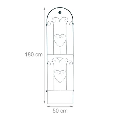 Artikelbild 7 für relaxdays Rankgitter Metall dunkelgrün rechteckig 50,0 x 180,0 cm, 2 St., Artikelnummer 450504