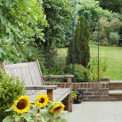 Artikelbild 4 für relaxdays Rankgitter Metall dunkelgrün rechteckig 50,0 x 180,0 cm, 2 St., Artikelnummer 450284