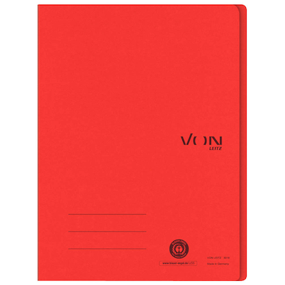 Artikelbild 4 für VON LEITZ Schnellhefter Karton rot DIN A4, 1 St., Artikelnummer 635963