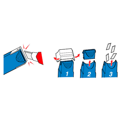 Artikelbild 5 für NT Cuttermesser-Klingen BL-300 silber 18,0 mm, 6 St., Artikelnummer 696079