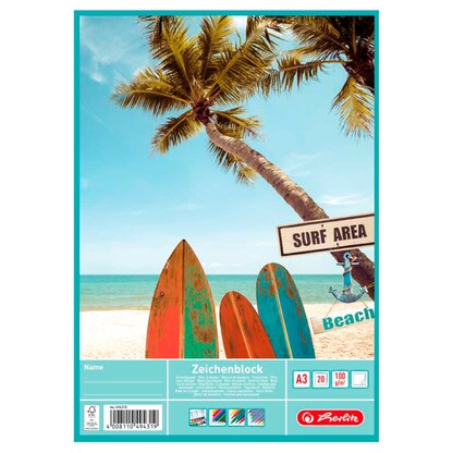 Artikelbild 4 für herlitz Zeichenblock DIN A3 100 g/qm, 20 Blatt, 1 Block, Artikelnummer 792909