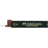 Artikelbild 1 für FABER-CASTELL SUPER-POLYMER Feinminen-Bleistiftminen schwarz B 0,5 mm, 12 St., Artikelnummer 334524