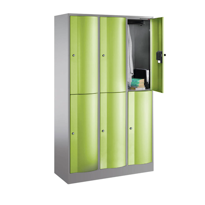 Artikelbild für CP Spind S 5000 Resisto clowngrün, stahlgrau 8270-372 S10014, 6 Schließfächer 115,0 x 54,0 x 195,0 cm, Artikelnummer 418657