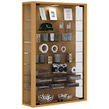 Artikelbild 1 für VCM my home Vitrosa Mini Vitrine buche 8 Fachböden mit Beleuchtung, Artikelnummer 780849