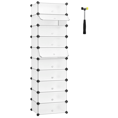 Artikelbild 2 für SONGMICS Schuhschrank, LPC10W weiß 43,0 x 31,0 x 173,0 cm, 1 St., Artikelnummer 439598