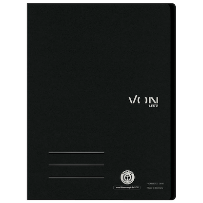 Artikelbild 4 für VON LEITZ Schnellhefter Karton schwarz DIN A4, 1 St., Artikelnummer 635999