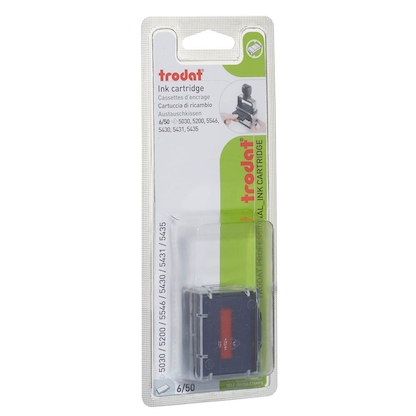 Artikelbild 3 für trodat Ersatzstempelkissen 6/50/2 blau/rot 4,1 x 2,4 cm, 2 St., Artikelnummer 742353