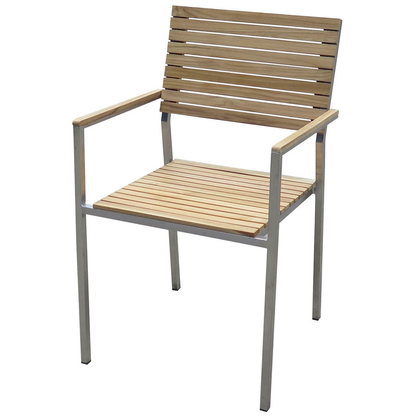 Artikelbild 2 für Garden Pleasure Gartenstühle mit Armlehnen DENVER braun, 4 St., Artikelnummer 168457