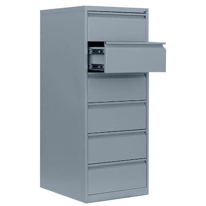 Artikelbild für LÜLLMANN Karteischrank lichtgrau 53,0 x 62,0 x 132,0 cm, 1 St., Artikelnummer 183618