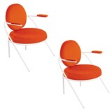 Artikelbild 1 für meet powered by PAPERFLOW Sessel SATURNE rost weiß Stoff 70,0 x 73,0 x 88,0 cm, 2 St., Artikelnummer 230886