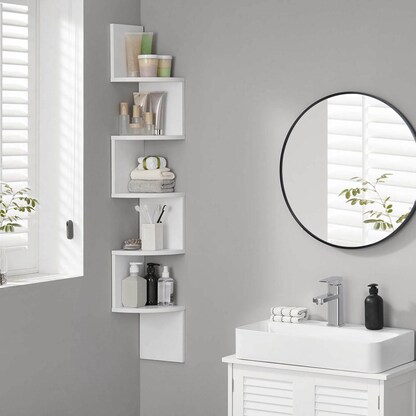 Artikelbild 9 für VASAGLE Eckregal weiß 20,0 x 20,0 x 126,0 cm, 1 St., Artikelnummer 291759