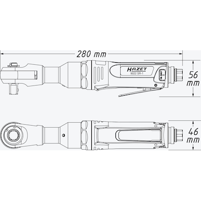 Artikelbild 2 für HAZET 9022SR-1 Druckluft-Ratschenschrauber, Artikelnummer 583037