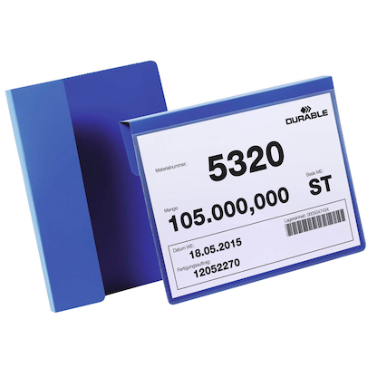 Artikelbild 3 für DURABLE Kennzeichnungstaschen blau A4, 50 St., Artikelnummer 556694