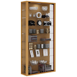 Artikelbild 1 für VCM my home Vitrosa Maxi Vitrine buche 8 Fachböden mit Beleuchtung, Artikelnummer 781106